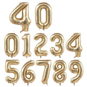 Champagne Gold Number Balloons Factory - Wholesale 40-Inch for Wedding Birthday