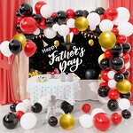 Father's Day Balloons Garland Arch Kit Manufacturer - Sweet Red Gold Theme Color Props
