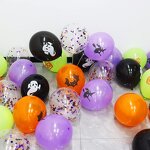 Black Orange Confetti Balloon Set Factory - Wholesale Custom for Halloween Party