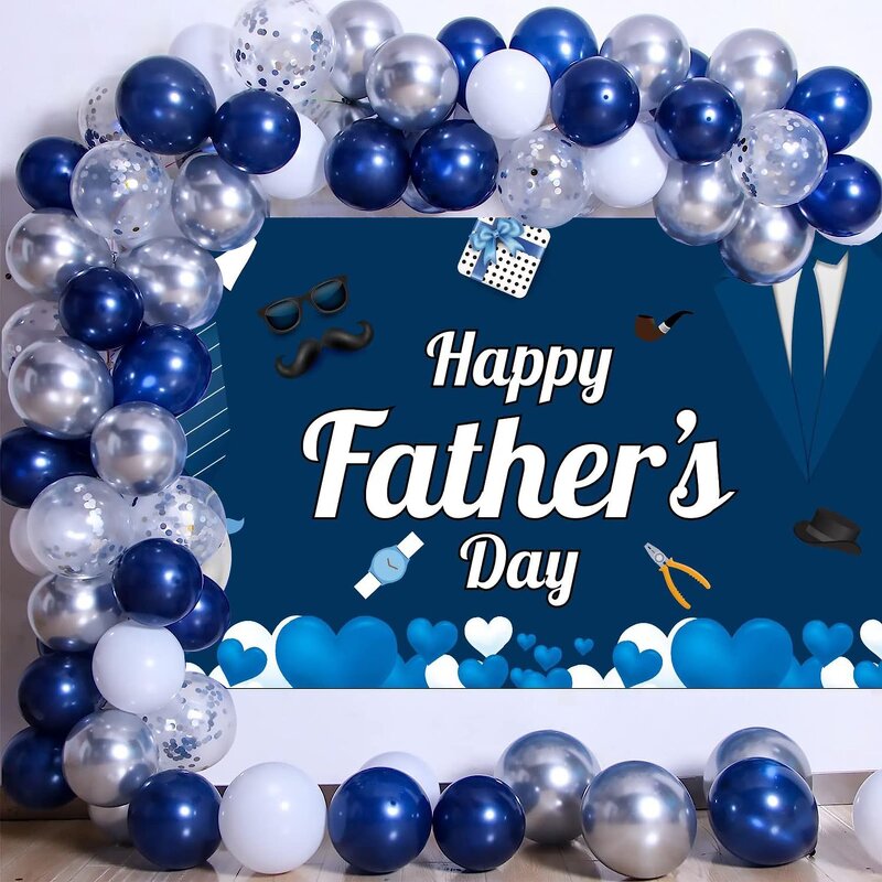 Father's Day Banner Balloons Garland Kit Manufacturer - 64Pcs/set Happy Family Background