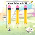 PVC Inflatable Pencil Toys Balloons Factory - 3pcs/pack Classroom Inspired Back to School