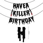 Halloween Party Banner Manufacturer - New Design Black Red Bat Decoration Paper