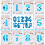 Slim Digital Number Balloons Manufacturer - 32-Inch Paper Card Floating Colorful