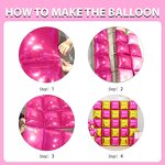 Hot Pink Gold Square Foil Balloons Manufacturer - Double Sided DIY Wall Backdrop