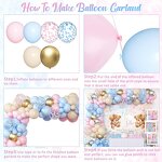 Gender Reveal Balloon Set Manufacturer - Pink Blue He or She Banner Background
