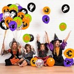 Black Orange Confetti Balloon Set Factory - Wholesale Custom for Halloween Party