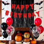 Halloween Latex Foil Balloon Set Manufacturer - New Design 12 Inch Red Black Bat