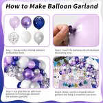 Metal Purple Latex Balloon Set Factory - Wholesale 10-18 Inch Disposable Birthday