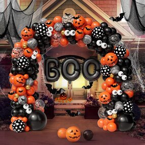 Halloween Latex Foil Balloon Set Manufacturer - Wholesale Custom Black Orange BOO