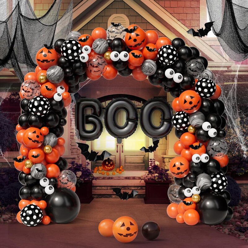 Halloween Latex Foil Balloon Set Manufacturer - Wholesale Custom Black Orange BOO