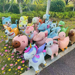 Walking Wheel Animals Foil Balloons Factory - Eco-Friendly 3D Cartoon New Design