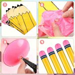 PVC Inflatable Pencil Toys Balloons Factory - 3pcs/pack Classroom Inspired Back to School