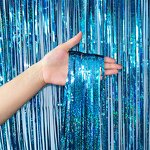 Metal Laser Foil Party Curtain Factory - 1*2M Colorful Pink Backdrop Wall Decor