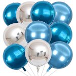 4D Sphere Foil Balloons Factory - 10-Pcs/set 22Inch Pure Color Aluminum Circle
