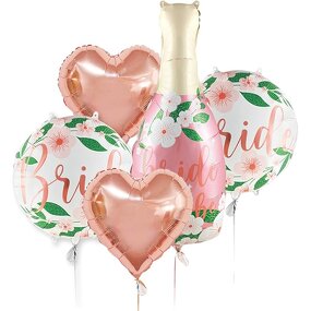 Champagne Bottle Foil Balloons Manufacturer - Set of 5 for Bridal Shower Wedding