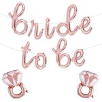 Bridal Shower Balloon Set Factory - Wholesale Diamond Ring Banner Gold Letters