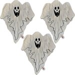 Ghost Glow Balloons Factory - 3pcs Halloween Large Plastic Adult Themed Party