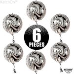 Agate Aluminum Foil 4D Balloons Factory - 6 Pcs/set 22 Inch Marble Pattern
