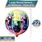 Agate Marbled Helium Balloons Manufacturer - 6pcs/set 22-inch 4D for Wedding Birthday