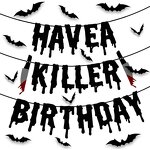 Halloween Party Banner Manufacturer - New Design Black Red Bat Decoration Paper