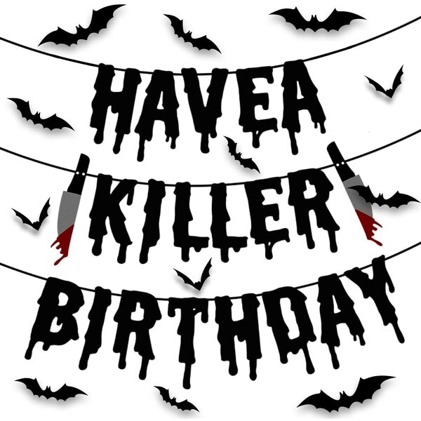 Halloween Party Banner Manufacturer - New Design Black Red Bat Decoration Paper