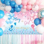 Gender Reveal Backdrop Manufacturer - Custom Boy or Girl Sign Banner Background