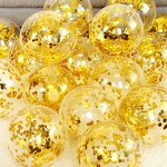 Gold Sequin Latex Balloon Manufacturer - 100pcs/Bag 12 Inch Transparent Confetti