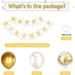 Gold Latex Balloon Set Manufacturer - Wholesale Custom 12-Inch Happy Birthday Banner