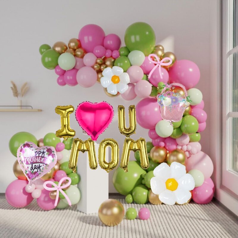 Mother's Day Balloons Garland Arch Kit Manufacturer - New Style 117Pcs/set Floral Basket