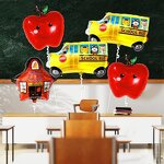School Bus Balloon Set Manufacturer - Wholesale Eco-Friendly 4 Pcs/Pack Foil Decor