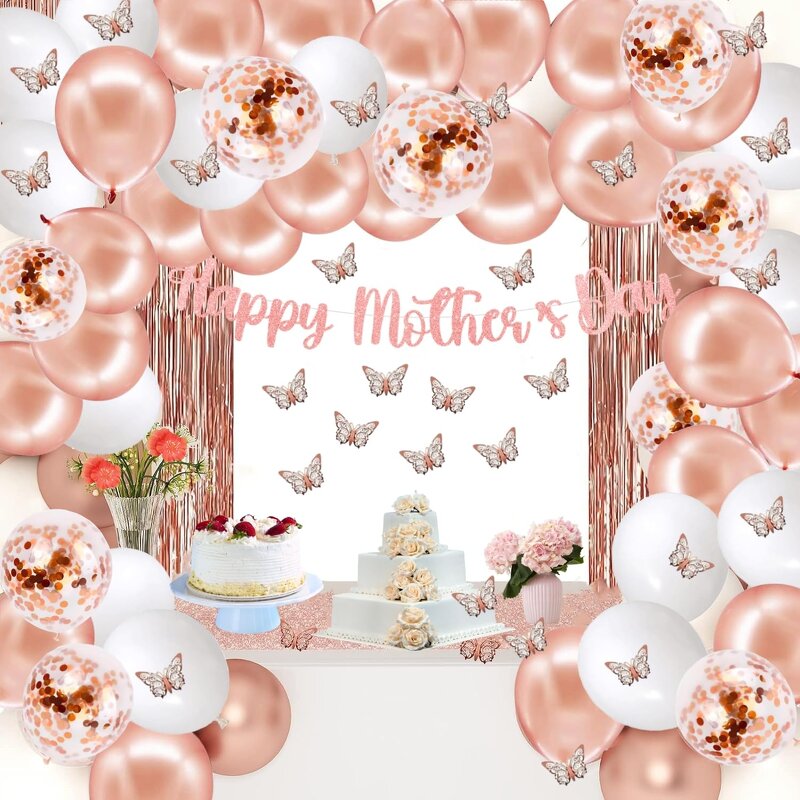 Mother's Day Balloons Garland Arch Kit Manufacturer - Nice Rose Gold Theme Color