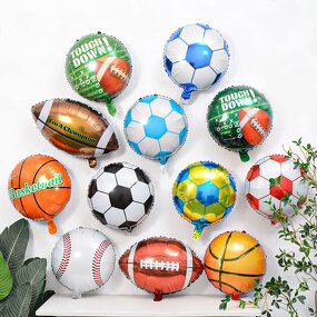 Sports Party Balloons Manufacturer - 18-Inch Football Rugby Baseball Foil