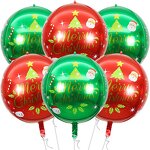 4D Foil Balloon for Christmas Factory - 22 Inch Red Green Set Party Decorations