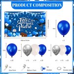 Father's Day Balloons Garland Arch Kit Factory - Blue Theme Happy Family Background
