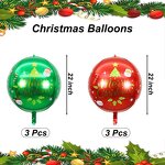 4D Foil Balloon for Christmas Factory - 22 Inch Red Green Set Party Decorations