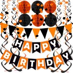 Halloween Party Decoration Banner Factory - Happy Birthday Paper Triangle Bunting