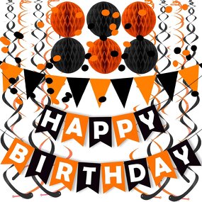 Halloween Party Decoration Banner Factory - Happy Birthday Paper Triangle Bunting