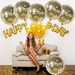 Metallic Disco 4D Foil Balloon Manufacturer - 22-Inch Helium for Christmas Graduation