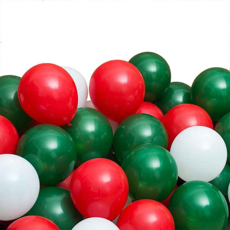 Christmas Red Green Balloons Manufacturer - Wholesale 12inch Latex 100 Pcs