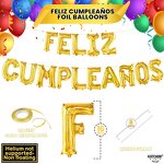 Gold Silver Happy Birthday Balloon Factory - 16-Inch Foil for Graduation Easter