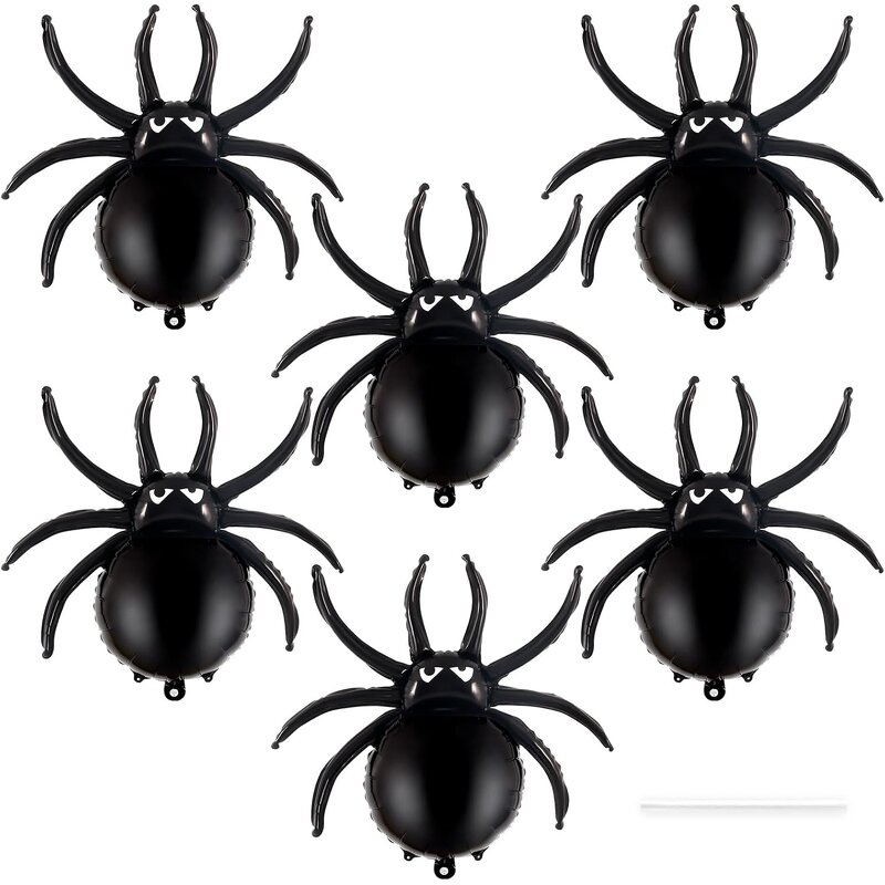 Halloween Spider Balloon Set Manufacturer - Eco-Friendly 6-Piece Large Black