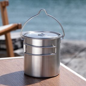 Stainless Steel Pot Factory - Custom 750ml with Lid and Foldable Handle