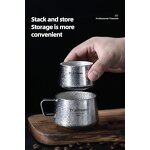 Titanium Camping Cup Factory - Custom 100ml/200ml Double Wall Cup OEM