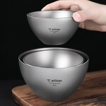Titanium Bowl Factory - Custom Double Wall Ramen Bowl Camping Tableware