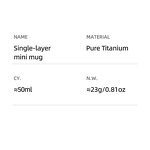 Titanium Cup Factory - Custom 50ml Double Wall Christmas Gift Mug