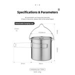 Stainless Steel Pot Factory - Custom 750ml with Lid and Foldable Handle