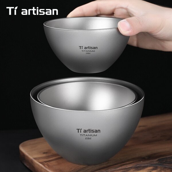 Titanium Bowl Manufacturer - Custom Double Wall Anti-Scald Camping Bowl