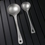 Titanium Soup Spoon Factory - Custom Long Handle Deep Bowled Ladle