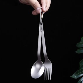 Titanium Cutlery Set Manufacturer - Custom Ultralight Carabiner Clip OEM