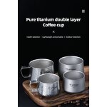Titanium Camping Cup Factory - Custom 100ml/200ml Double Wall Cup OEM